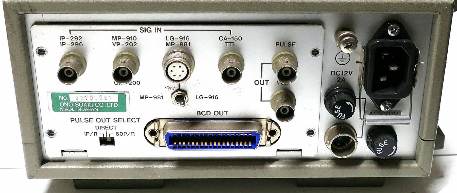 ONO SOKKI CT-651 DIGITAL ENGINE TACHOMETER - Descrizione