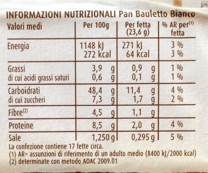 Mulino Bianco Pan Bauletto Bianco 400 g